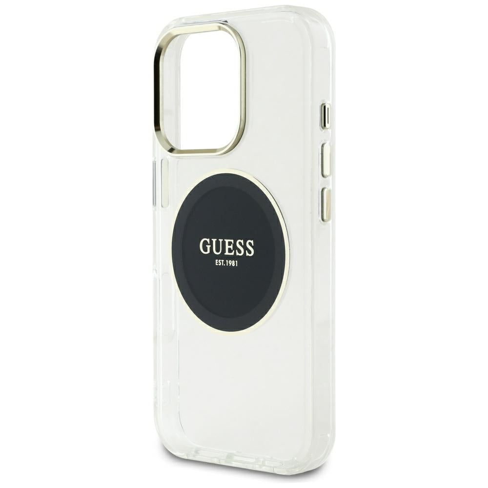 Θήκη MagSafe για Apple iPhone 16 Pro Max, Guess, IML Metal Colored Circle, Μαύρη