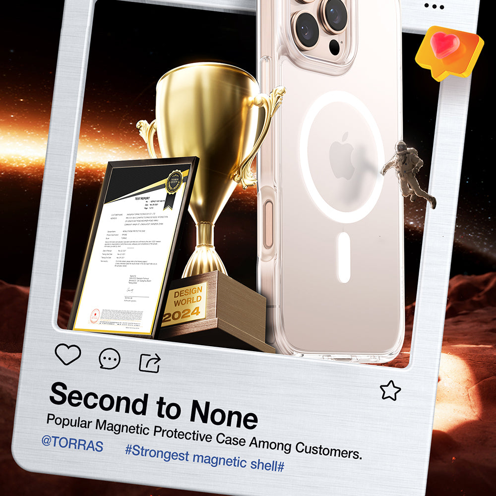 Θήκη MagSafe για Apple iPhone 16 Pro Max, Torras, Diamond, Διάφανη