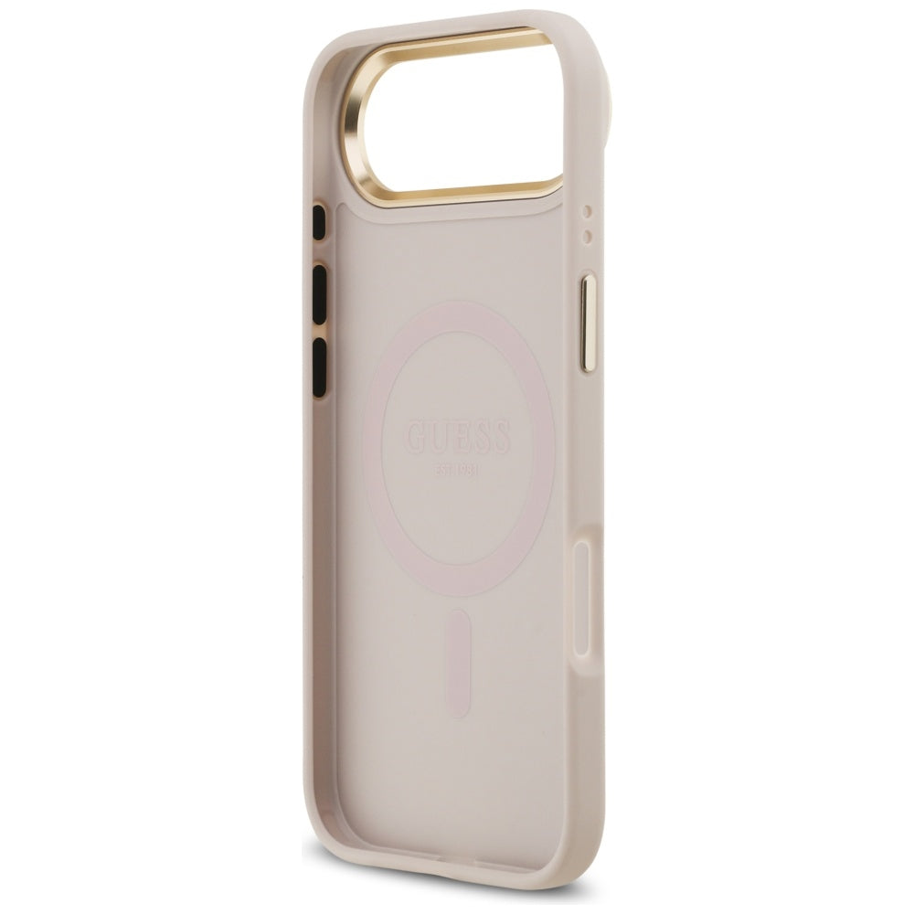 Θήκη MagSafe για Apple iPhone 17 Air, Guess, 4G Strass Logo, Ροζ