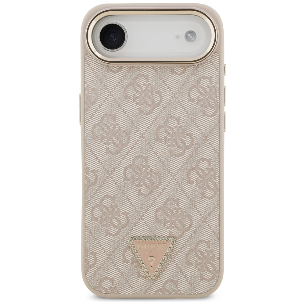 Θήκη MagSafe για Apple iPhone 17 Air, Guess, 4G Triangle Logo, Ροζ Χρυσό