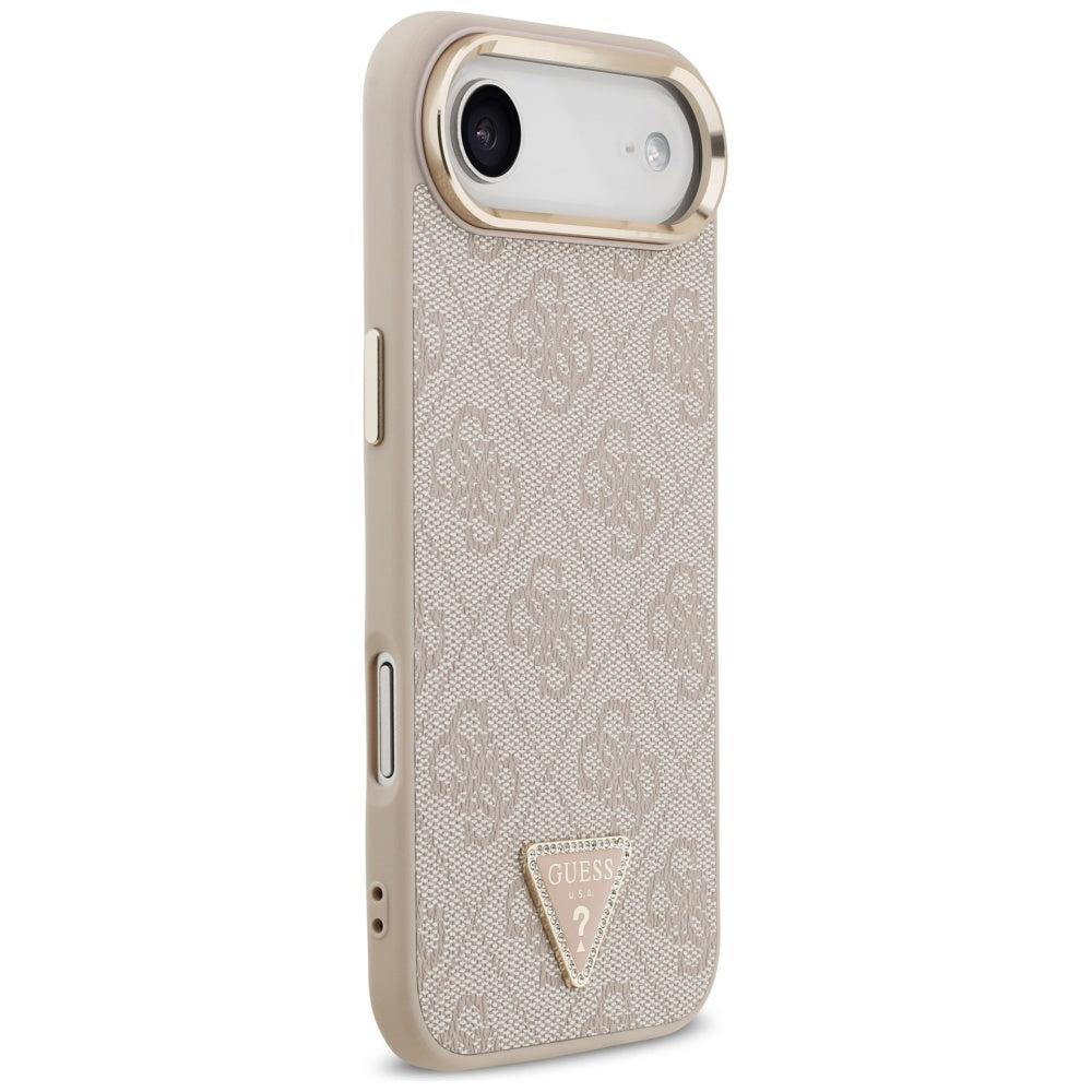 Θήκη MagSafe για Apple iPhone 17 Air, Guess, 4G Triangle Logo, Ροζ Χρυσό