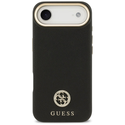 Θήκη MagSafe για Apple iPhone 17 Air, Guess, Grained Strass Logo, Μαύρη