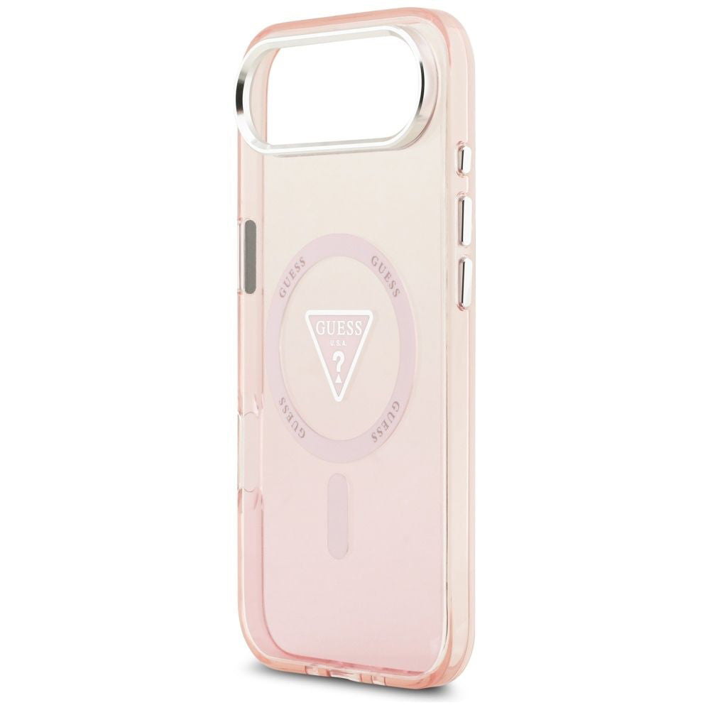 Θήκη MagSafe για Apple iPhone 17 Air, Guess, IML Gradient Triangle Logo, Ροζ