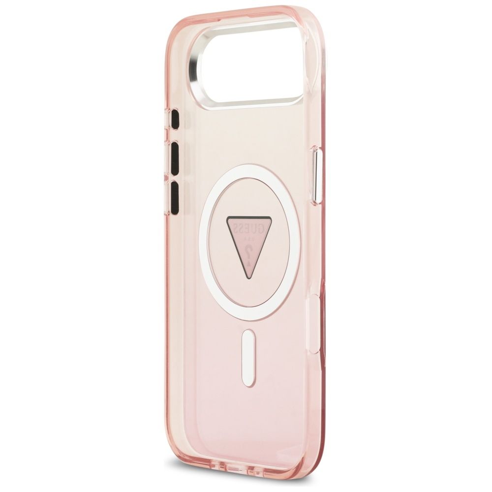 Θήκη MagSafe για Apple iPhone 17 Air, Guess, IML Gradient Triangle Logo, Ροζ