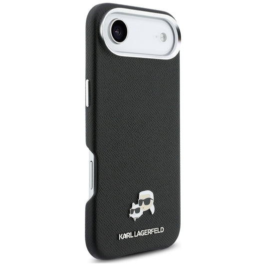 MagSafe Case for Apple iPhone 17 Air, Karl Lagerfeld, Karl & Choupette Head's Pin, Black