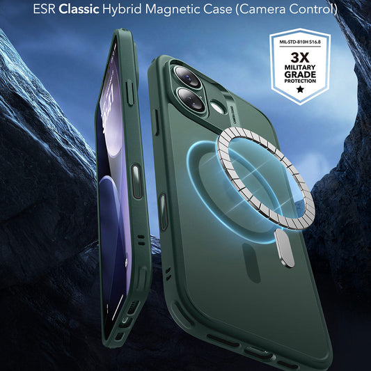 MagSafe Case for Apple iPhone 17, ESR, Classic Hybrid, Satin Green