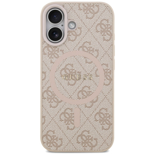 Θήκη MagSafe για Apple iPhone 17, Guess, 4G Ring Classic Logo, Ροζ