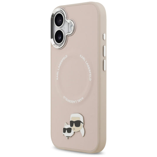 Θήκη MagSafe για Apple iPhone 17, Karl Lagerfeld, Karl & Choupette Pins, Ροζ