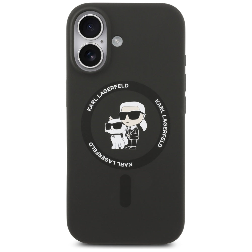 MagSafe Case for Apple iPhone 17, Karl Lagerfeld, Ring Karl & Choupette, Black