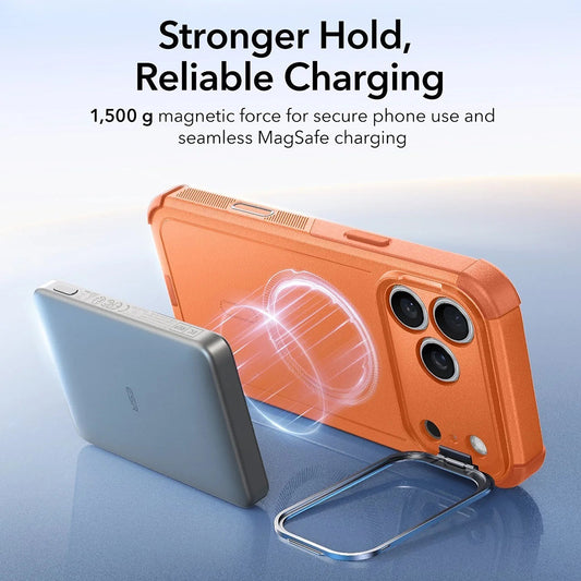 Θήκη MagSafe για Apple iPhone 17 Pro, ESR, Cyber Armor Kickstand, Πορτοκαλί