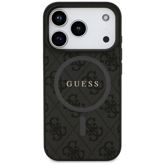 Θήκη MagSafe για Apple iPhone 17 Pro, Guess, 4G Ring Classic Logo, Μαύρη