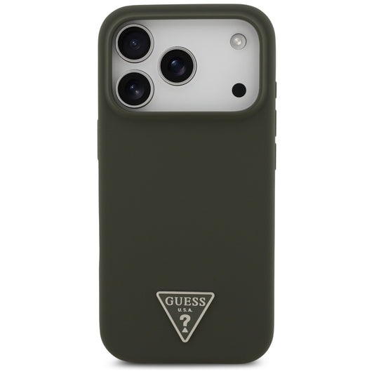 Θήκη MagSafe για Apple iPhone 17 Pro, Guess, Triangle Logo, Χακί