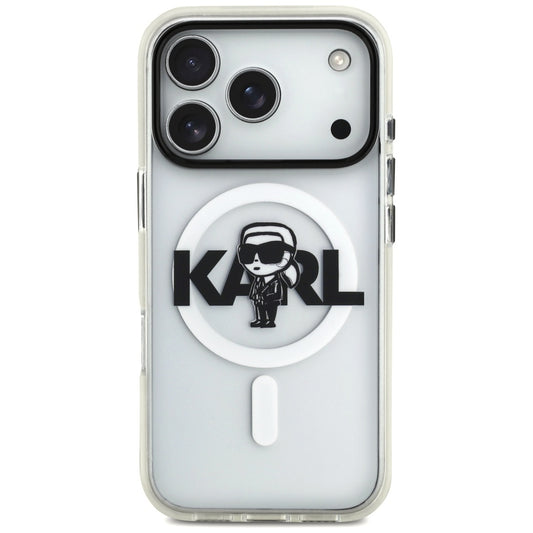 MagSafe Case for Apple iPhone 17 Pro, Karl Lagerfeld, IML Sketch Logo Karl, Transparent