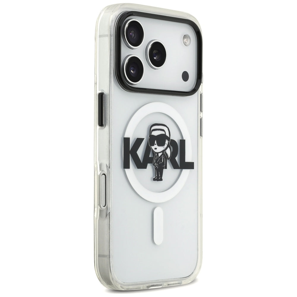Θήκη MagSafe για Apple iPhone 17 Pro, Karl Lagerfeld, IML Sketch Logo Karl, Διαφανής