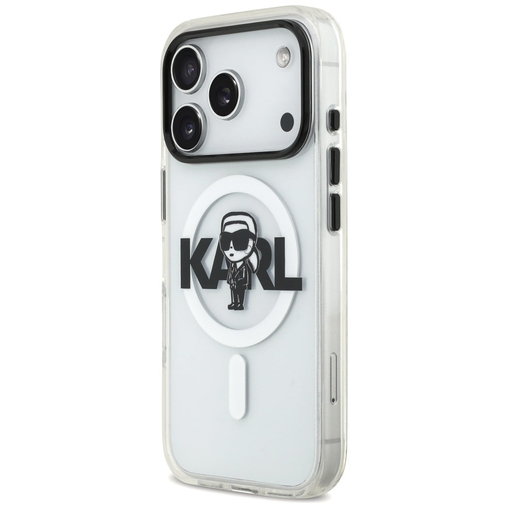 Θήκη MagSafe για Apple iPhone 17 Pro, Karl Lagerfeld, IML Sketch Logo Karl, Διαφανής
