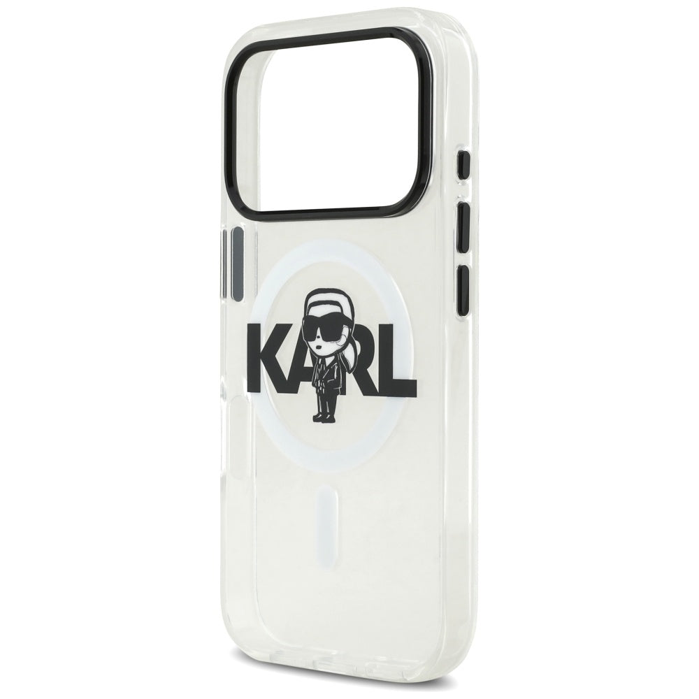Θήκη MagSafe για Apple iPhone 17 Pro, Karl Lagerfeld, IML Sketch Logo Karl, Διαφανής