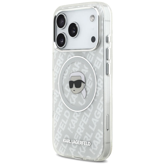 MagSafe Case for Apple iPhone 17 Pro Max, Karl Lagerfeld, IML Karl's Head, Grey