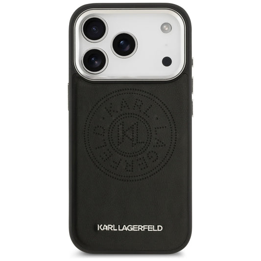Θήκη MagSafe για Apple iPhone 17 Pro Max, Karl Lagerfeld, Point & Metal Logo, Μαύρη