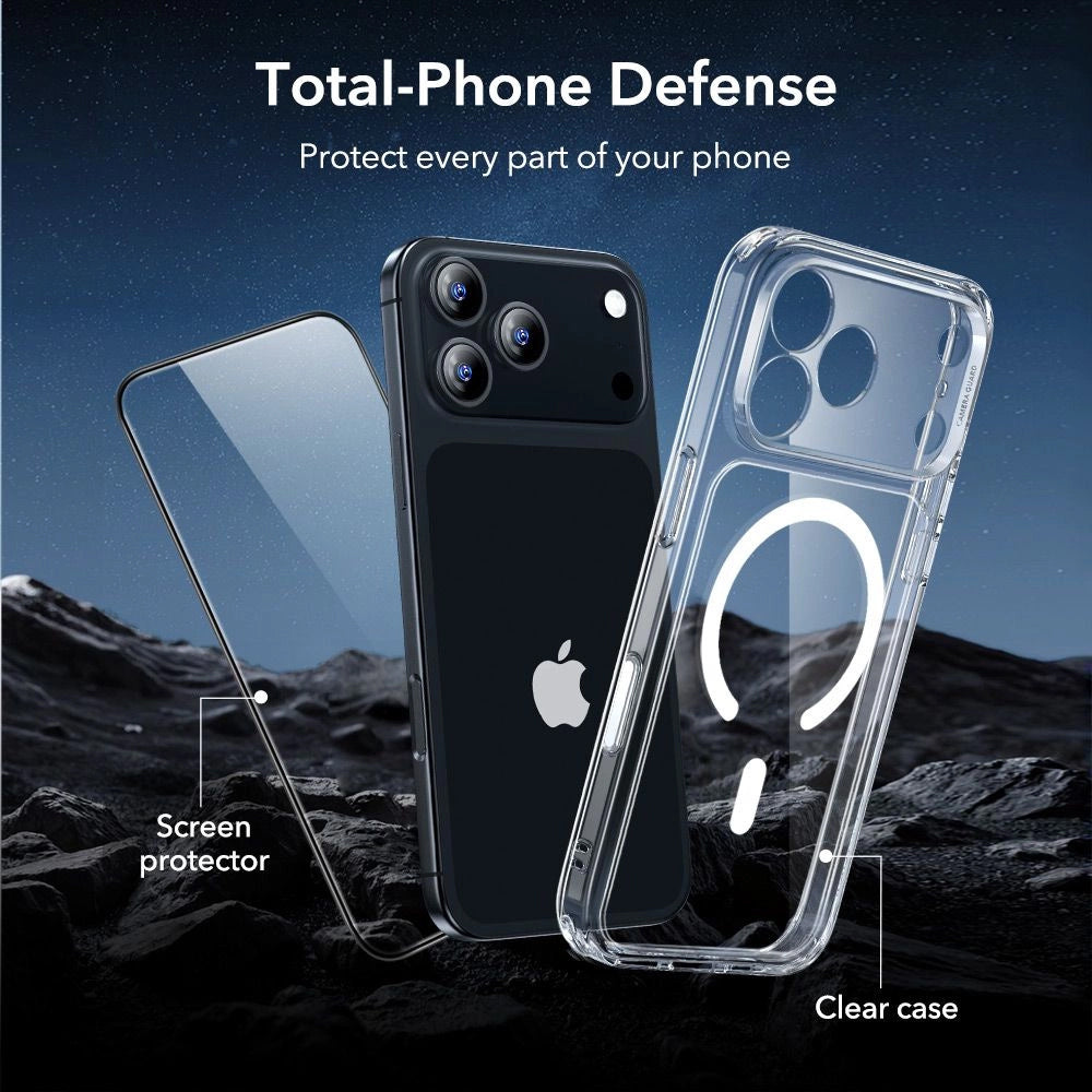 Θήκη MagSafe για Apple iPhone 18 Pro / 17 Pro, ESR, Classic Hybrid με Προστατευτικό Οθόνης, Διαφανής