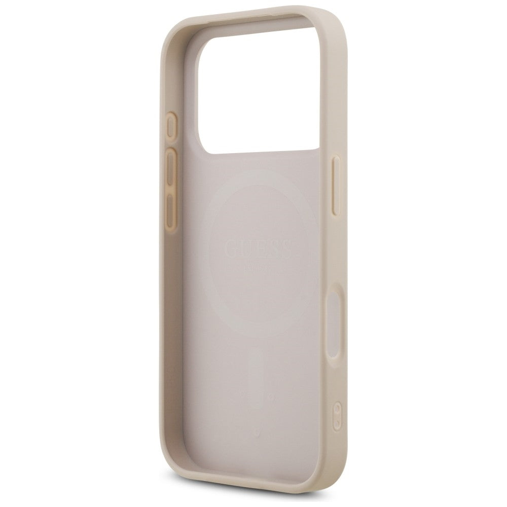 Θήκη MagSafe για Apple iPhone 18 Pro / 17 Pro, Guess, 4G Triangle Strass, Ροζ