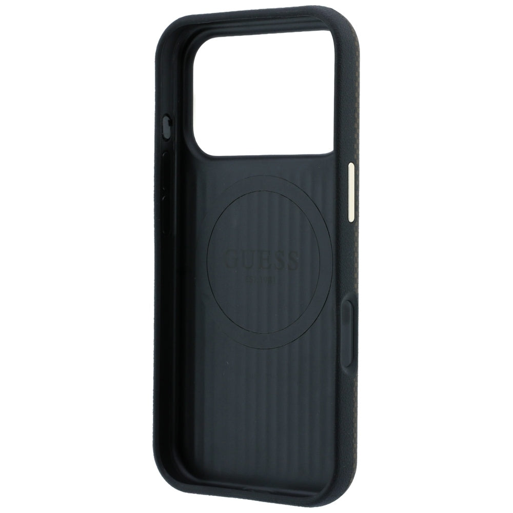 MagSafe Case for Apple iPhone 18 Pro / 17 Pro, Guess, Kevlar Triangle Logo, Brown