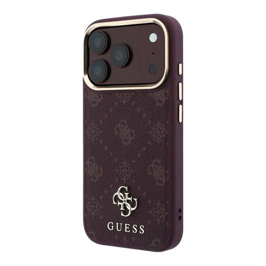 Θήκη MagSafe για Apple iPhone 18 Pro / 17 Pro, Guess, Peony 4G Small Logo, Βυσσινί