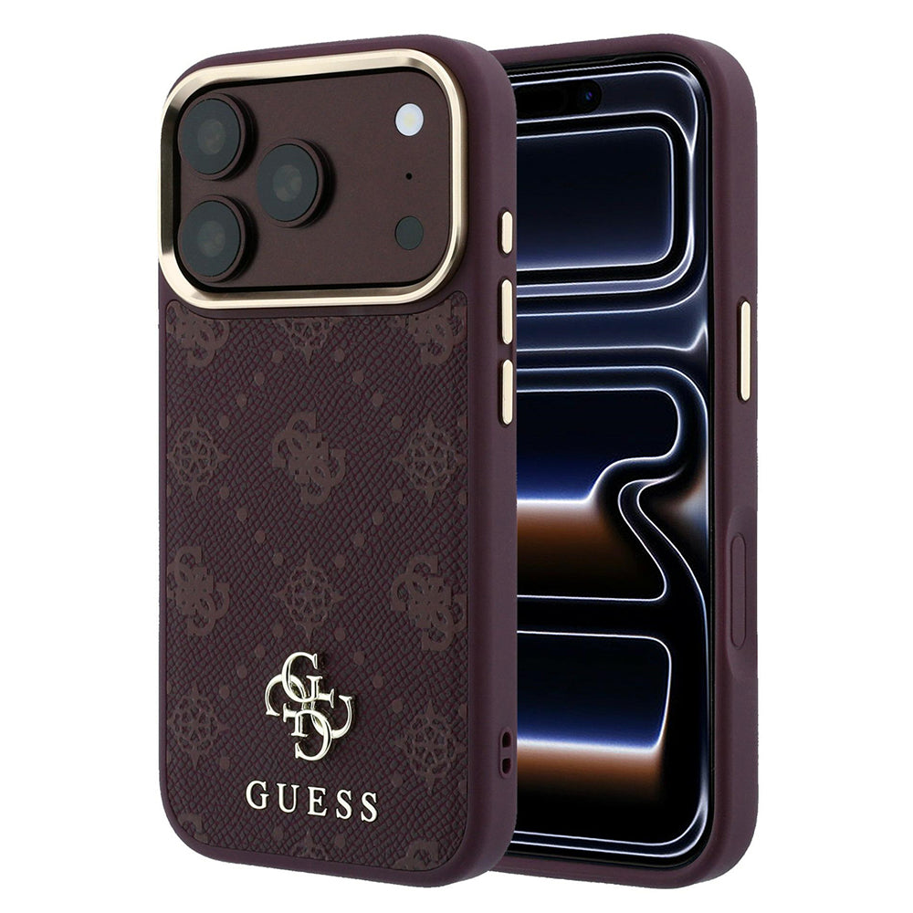 Θήκη MagSafe για Apple iPhone 18 Pro / 17 Pro, Guess, Peony 4G Small Logo, Βυσσινί