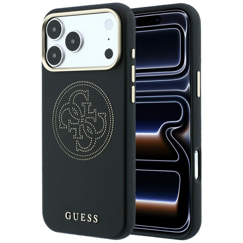 Θήκη MagSafe για Apple iPhone 18 Pro / 17 Pro, Guess, Διάτρητη 4G, Μαύρη