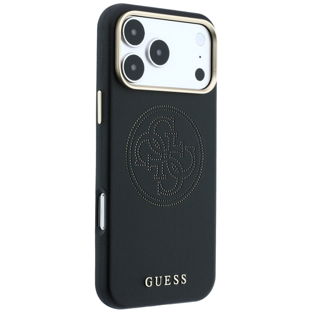 Θήκη MagSafe για Apple iPhone 18 Pro / 17 Pro, Guess, Διάτρητη 4G, Μαύρη