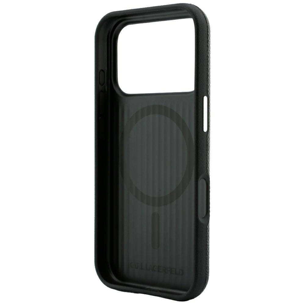 Θήκη MagSafe για Apple iPhone 18 Pro / 17 Pro, Karl Lagerfeld, Grained Embossed Ring, Μαύρη
