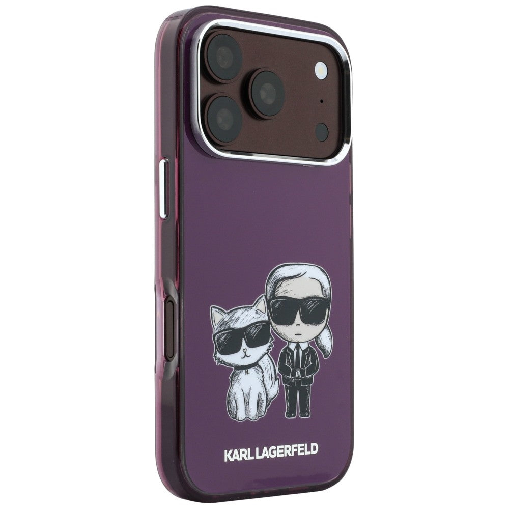 Θήκη MagSafe για Apple iPhone 18 Pro / 17 Pro, Karl Lagerfeld, IML KC Bodies Sketch Print, Βυσσινί