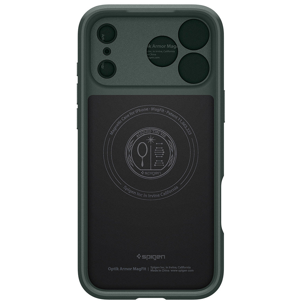 Θήκη MagSafe για Apple iPhone 18 Pro / 17 Pro, Spigen, Optik Armor, Πράσινο ACS09954