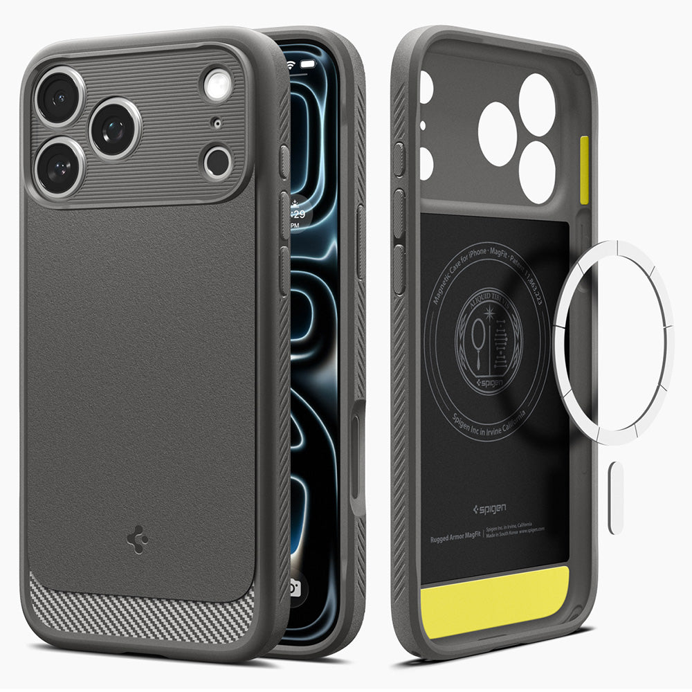 Θήκη MagSafe για Apple iPhone 18 Pro / 17 Pro, Spigen, Rugged Armor, Γκρι ACS12148
