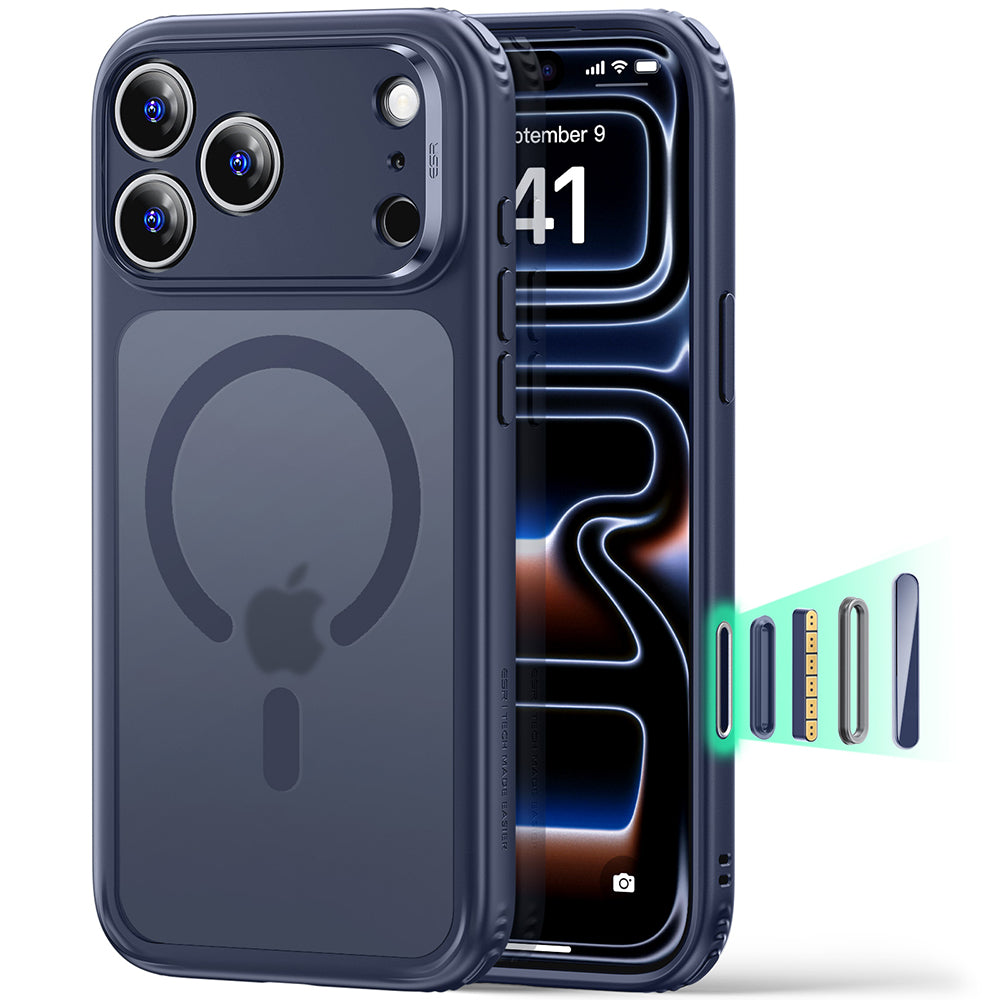 Θήκη MagSafe για Apple iPhone 18 Pro Max / 17 Pro Max, ESR, Classic Hybrid, Μπλε Σατινέ