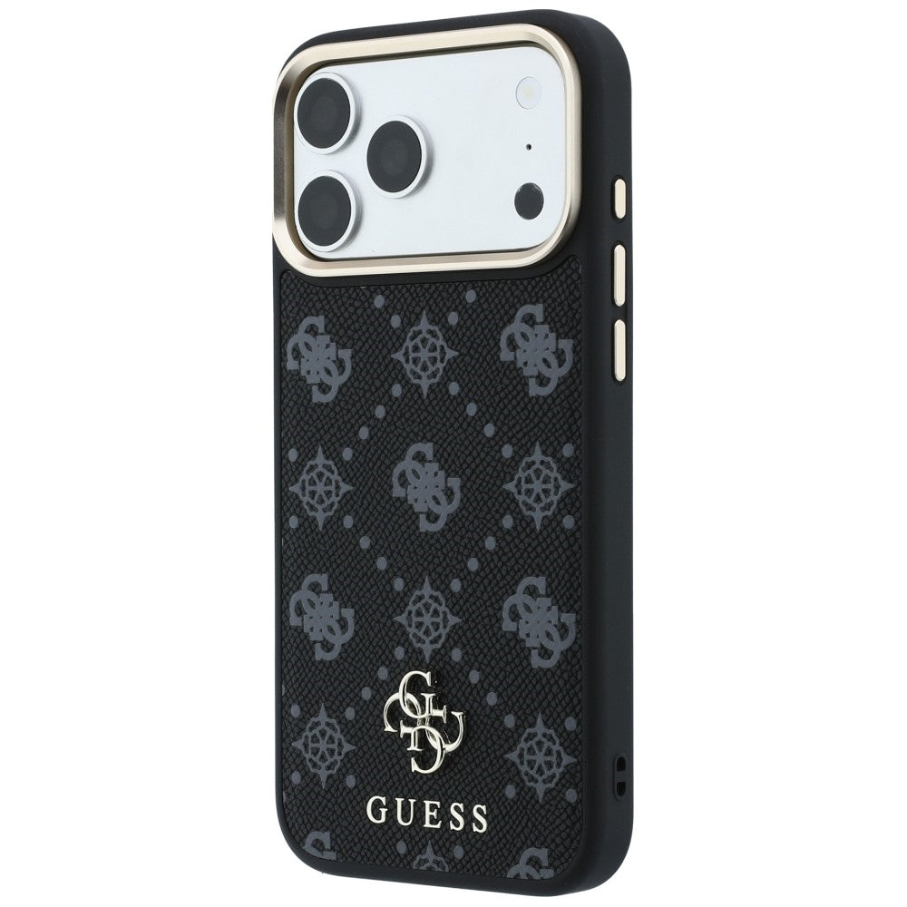 MagSafe Case for Apple iPhone 18 Pro Max / 17 Pro Max, Guess, Peony 4G Small Logo, Black