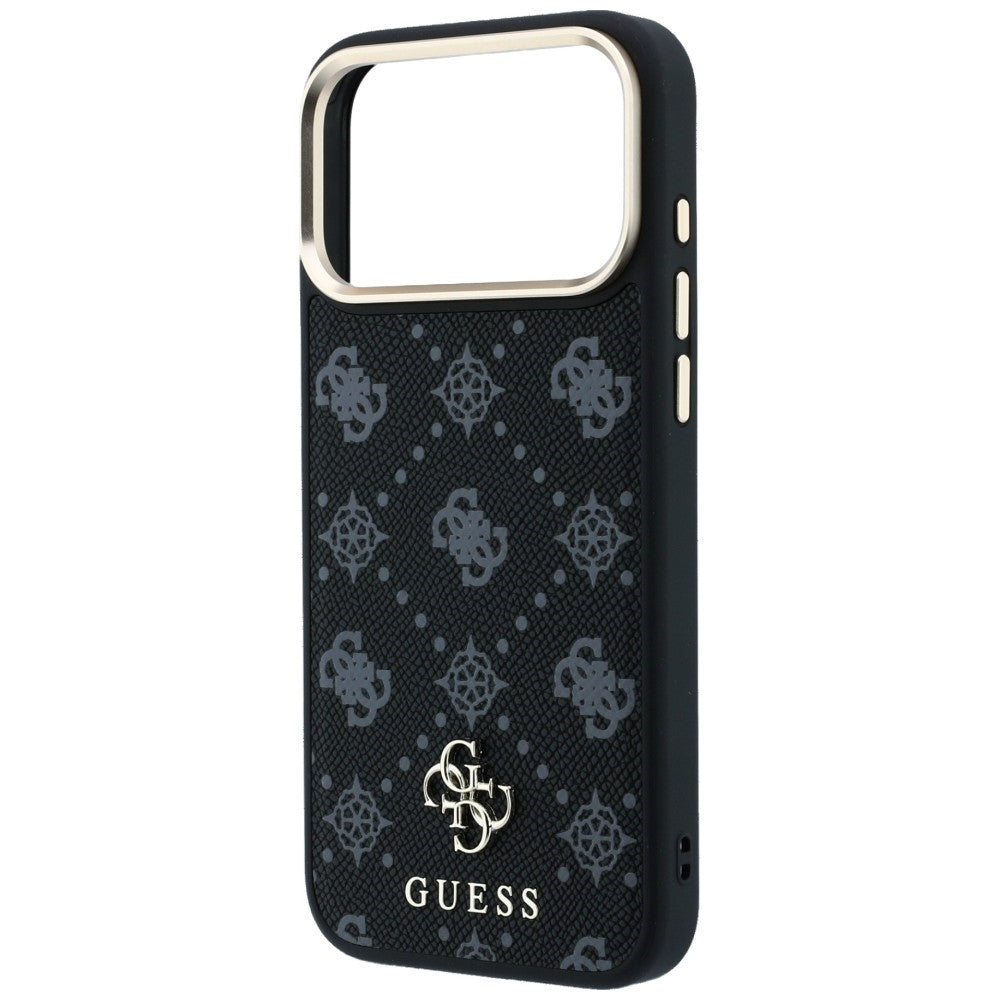 MagSafe Case for Apple iPhone 18 Pro Max / 17 Pro Max, Guess, Peony 4G Small Logo, Black
