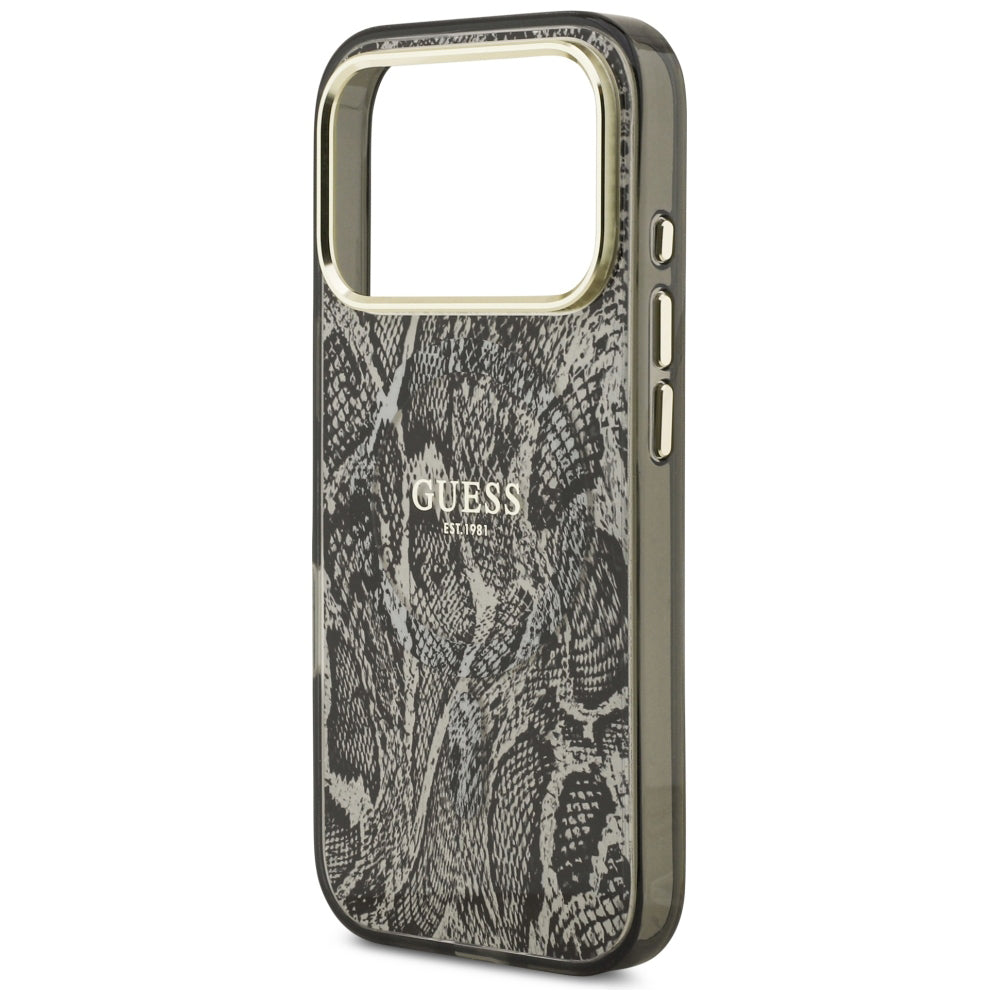 Θήκη MagSafe για Apple iPhone 18 Pro Max / 17 Pro Max, Guess, Python Pattern, Μαύρη