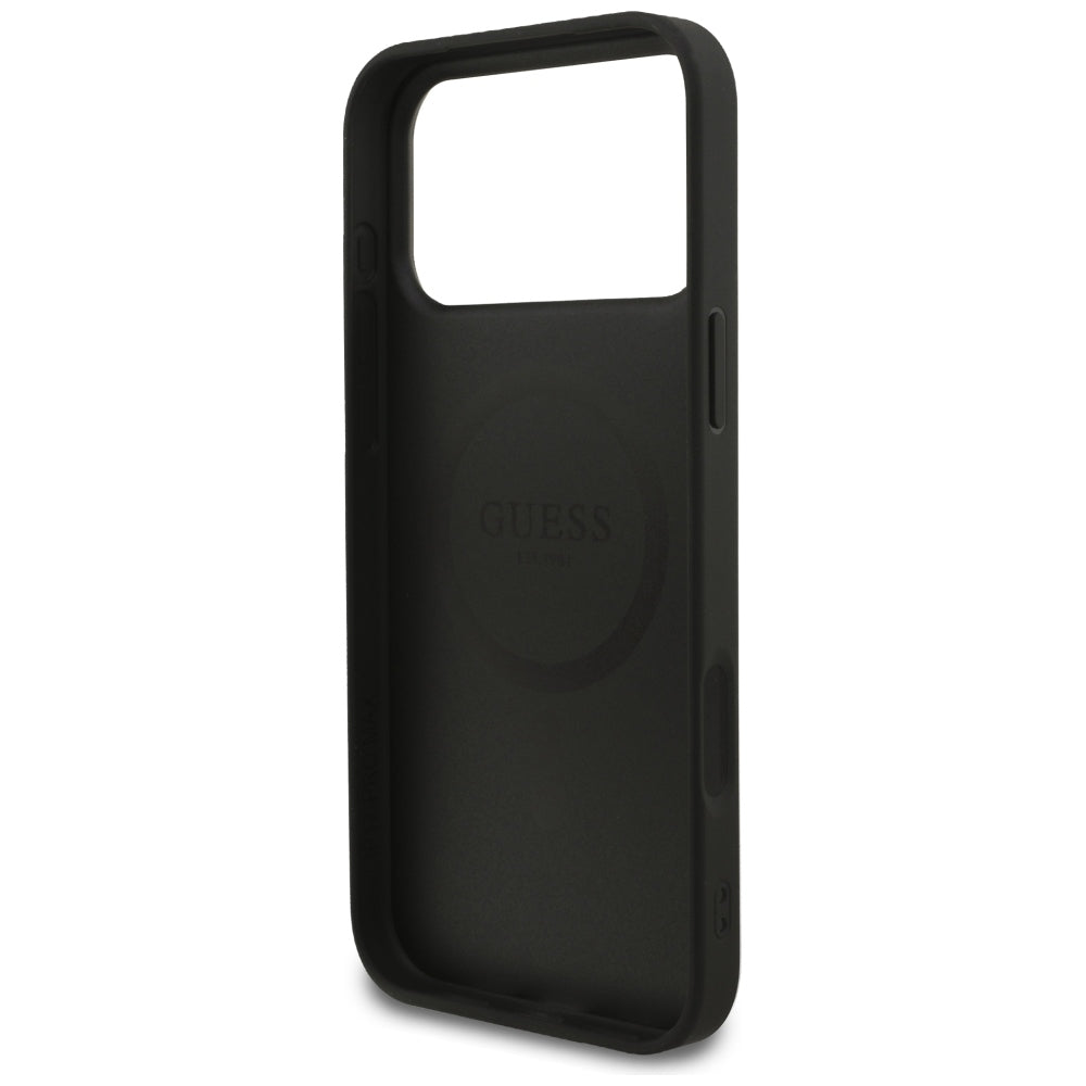 Θήκη MagSafe για Apple iPhone 18 Pro Max / 17 Pro Max, Guess, Saffiano, Μαύρο