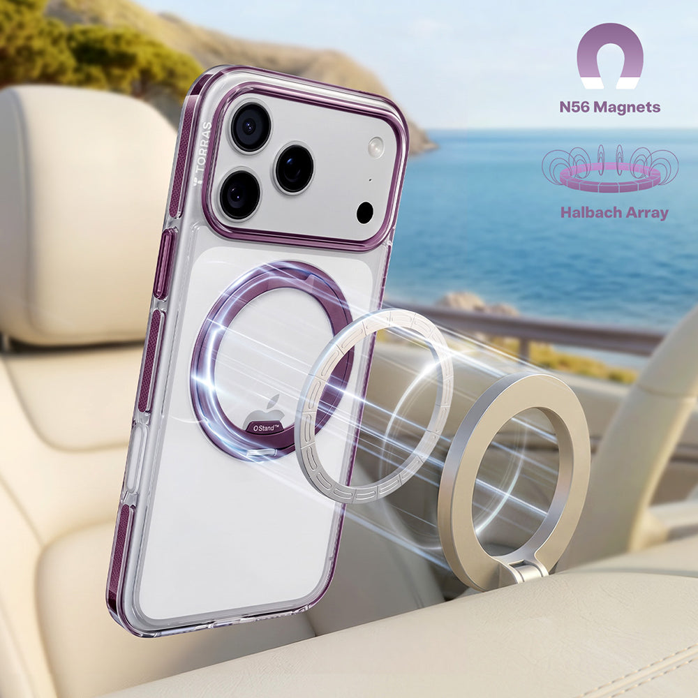 Θήκη MagSafe για Apple iPhone 18 Pro Max / 17 Pro Max, Torras, Ostand O3 Light, Μωβ