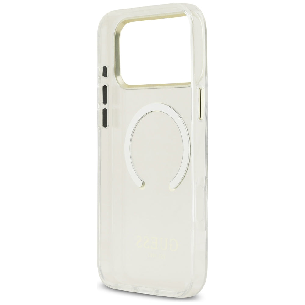 Θήκη MagSafe για Apple iPhone 18 Pro Max, Guess, Metal Outline, Χρυσή