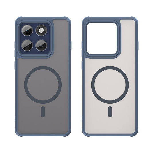 Θήκη MagSafe για Motorola Edge 60 Pro, Techsuit, HaloFrost II Big Lens Hole, Μπλε Σκούρο