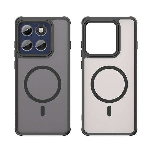 MagSafe Case for Motorola Edge 60 Pro, Techsuit, HaloFrost II Big Lens Hole, Black