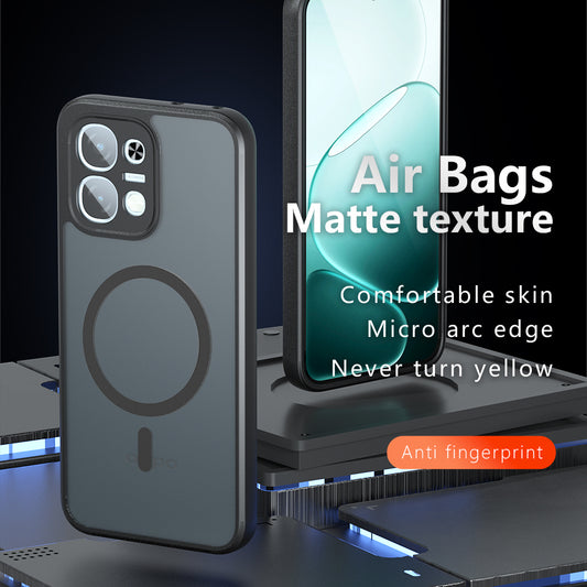 Θήκη MagSafe για Oppo A6 4G, Techsuit, PureFrost, Μαύρο Σατινέ