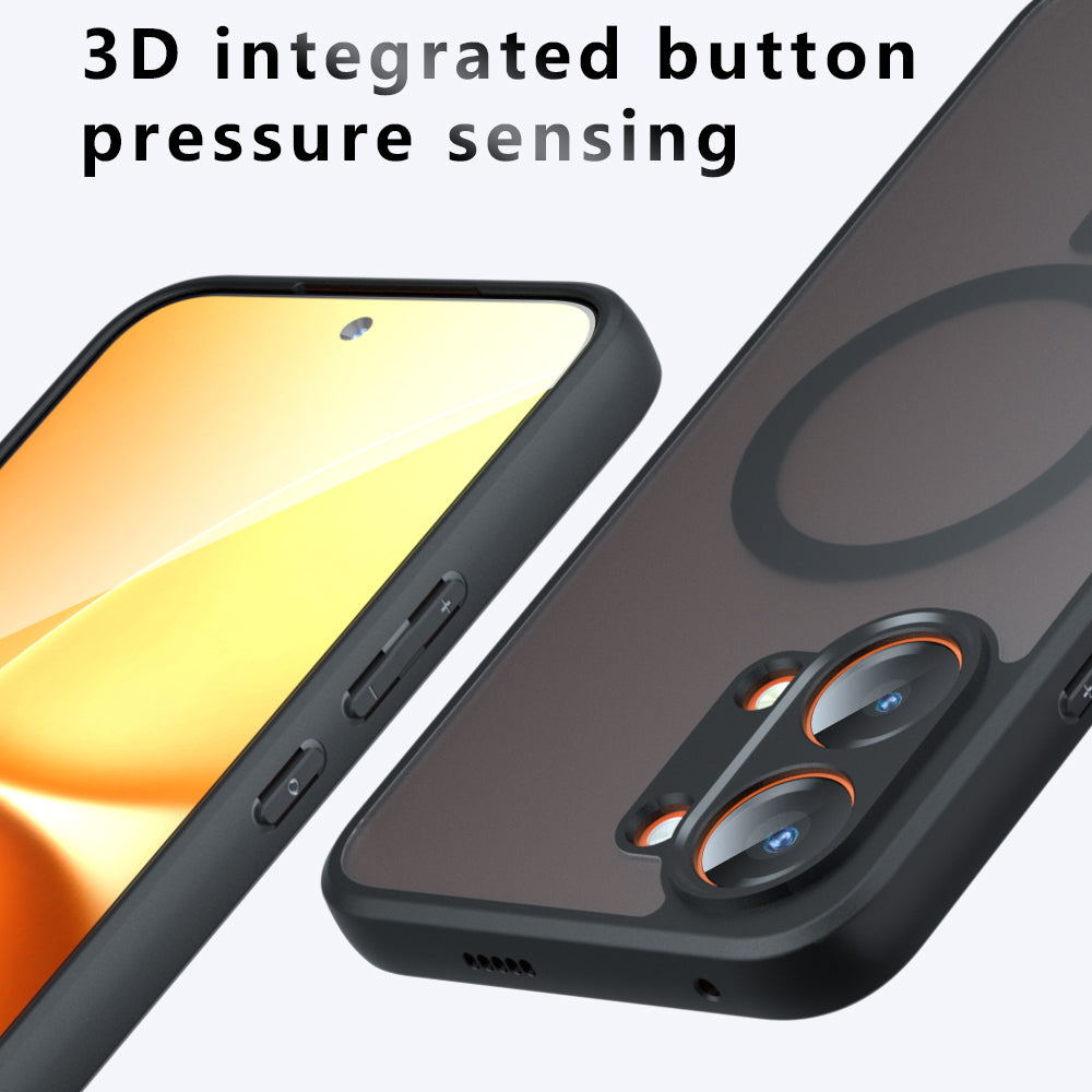 Θήκη MagSafe για Oppo A6k 4G / A6x 4G / A6x, Techsuit, PureFrost, Μαύρο Σατινέ