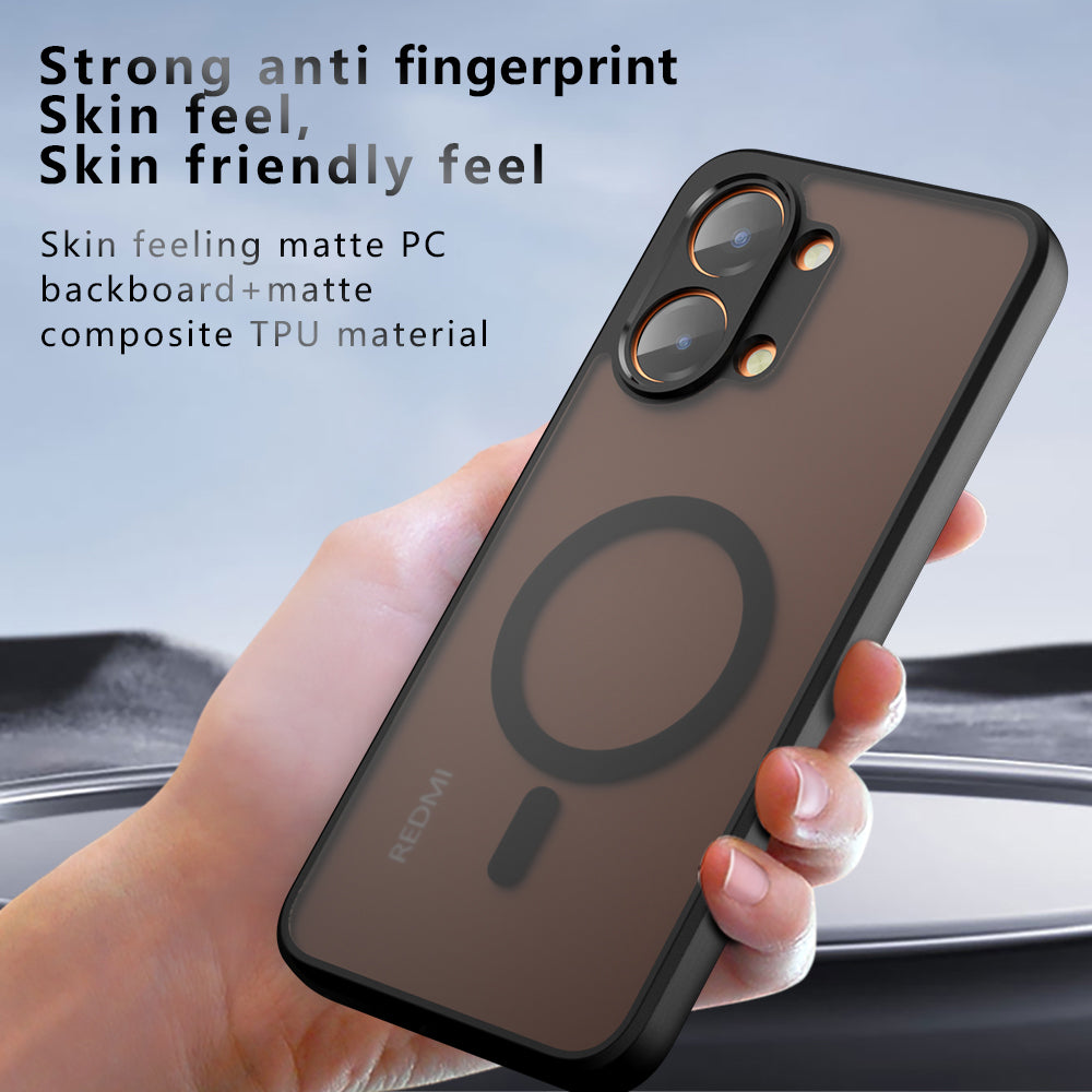 Θήκη MagSafe για Oppo A6k 4G / A6x 4G / A6x, Techsuit, PureFrost, Μαύρο Σατινέ