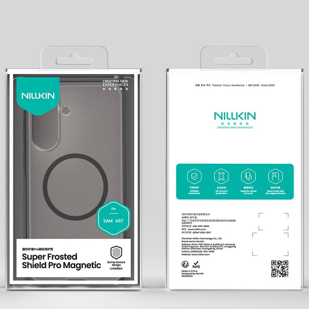 Θήκη MagSafe για Samsung Galaxy A57 5G, Nillkin, Super Shield Pro, Μαύρη Διαφανής Σατινέ