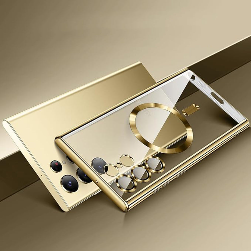 Θήκη MagSafe για Samsung Galaxy S23 Ultra S918, Techsuit, Luxury Crystal, Σκούρο Πράσινο