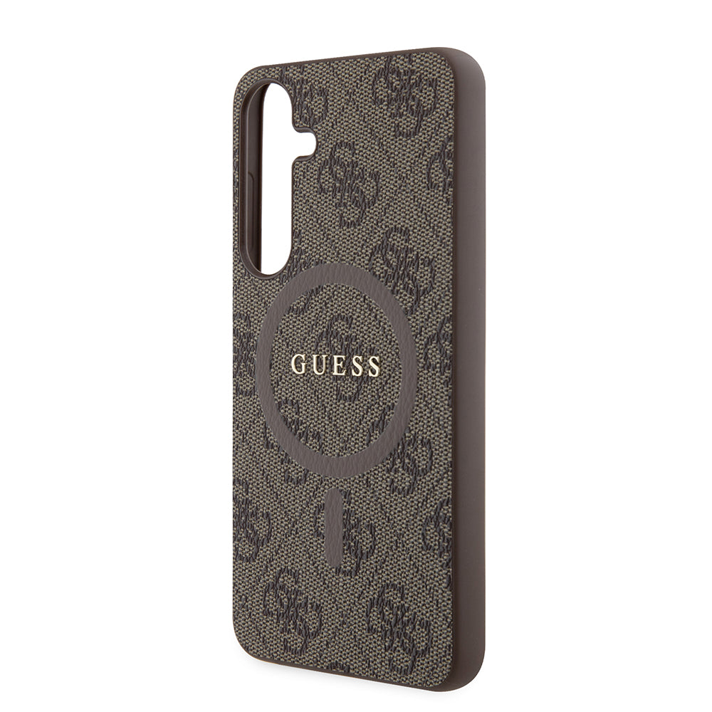 Θήκη MagSafe για Samsung Galaxy S24+ S926, Guess, 4G Collection, Καφέ