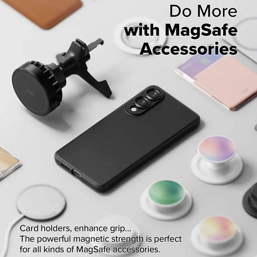 MagSafe Case for Samsung Galaxy S25 Edge S937, Ringke, Onyx, Black