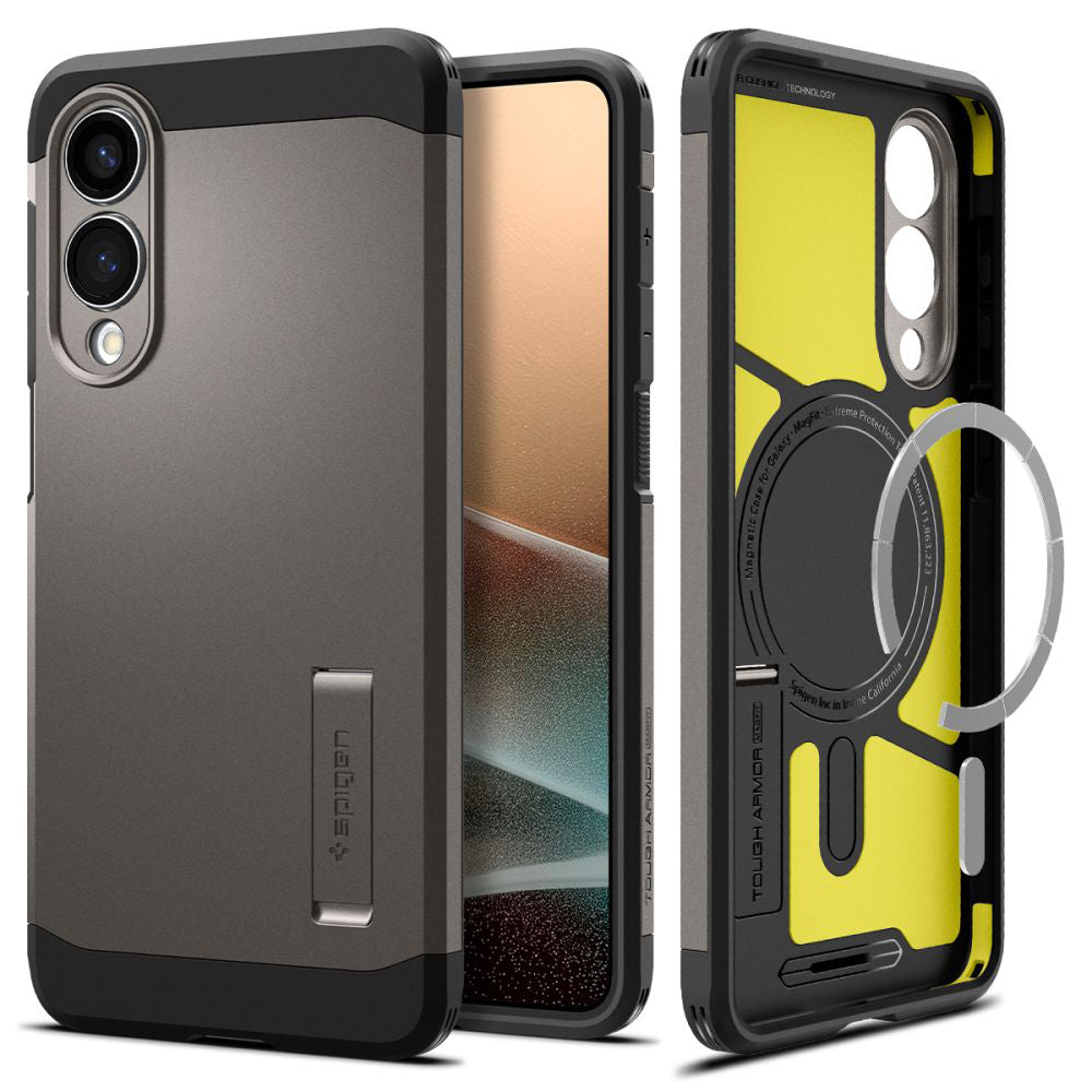 Θήκη MagSafe για Samsung Galaxy S25 Edge S937, Spigen, Tough Armor, Γκρι ACS09423